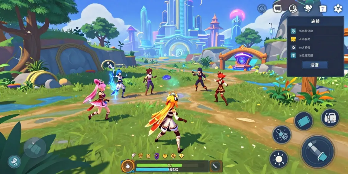 Engaging scene of interactive hentai games featuring diverse characters in a vibrant virtual world.