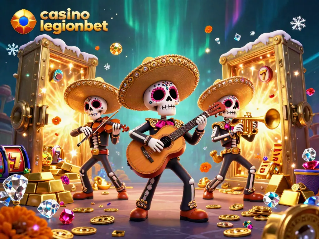 Experience the thrill of casino legionbet with vibrant mariachi characters and dazzling treasure.