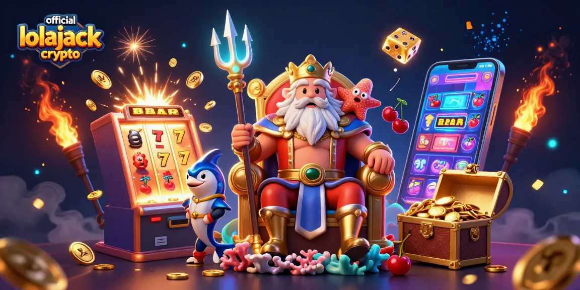 Join the action at official lolajack crypto, featuring vibrant 3D characters and casino elements.