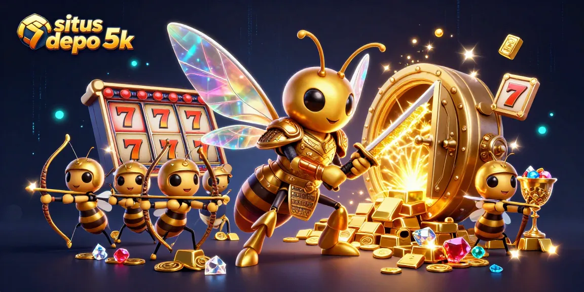 Engage in thrilling gameplay at situs depo 5k with high RTP slots surrounded by treasures.