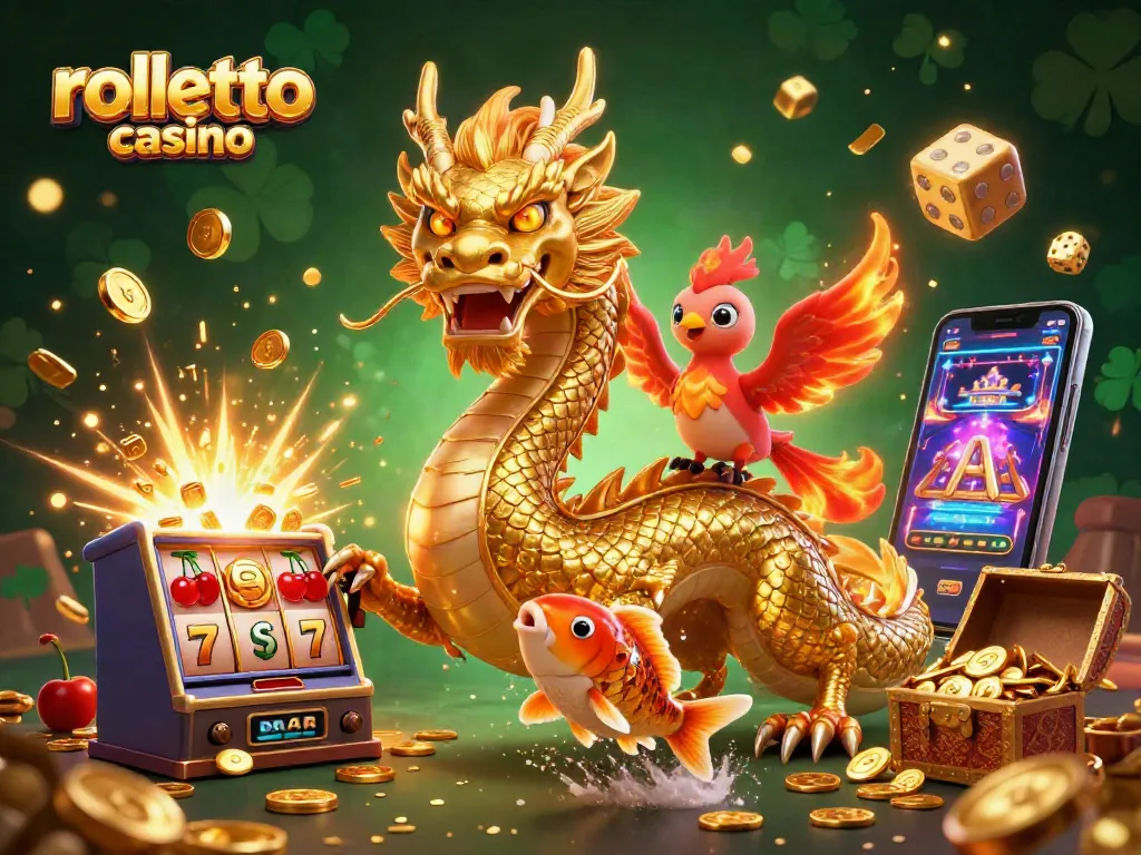 Experience the thrill of rolletto casino with vibrant characters and dynamic game elements.
